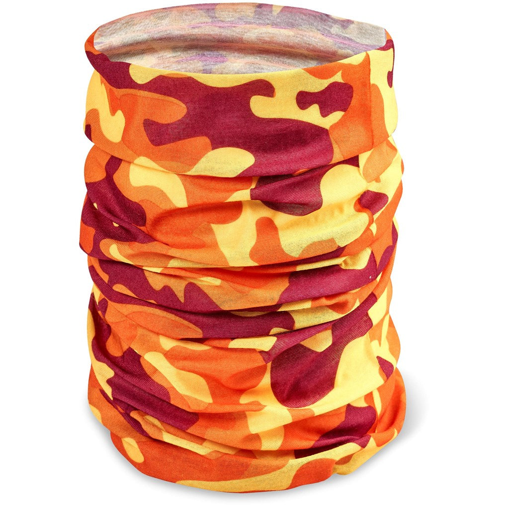 Kids Camo Flexi Tubular Bandana – Orange