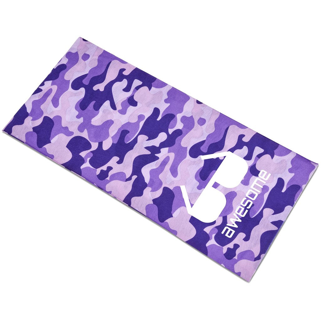 Kids Camo Flexi Tubular Bandana – Purple